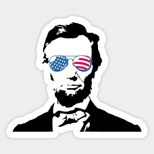 Abraham 4th of July Sticker